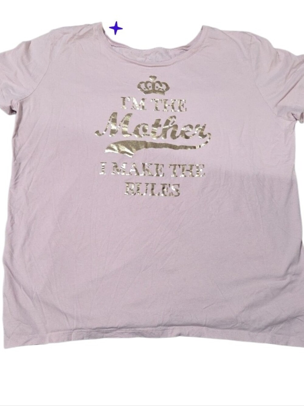 Pink Womans Xxl Childrens Place Graphic Tee with Gold Foil Text